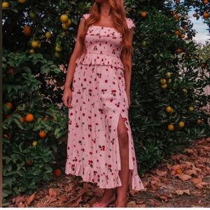 Jessakae berry bunch strawberry smocked dress